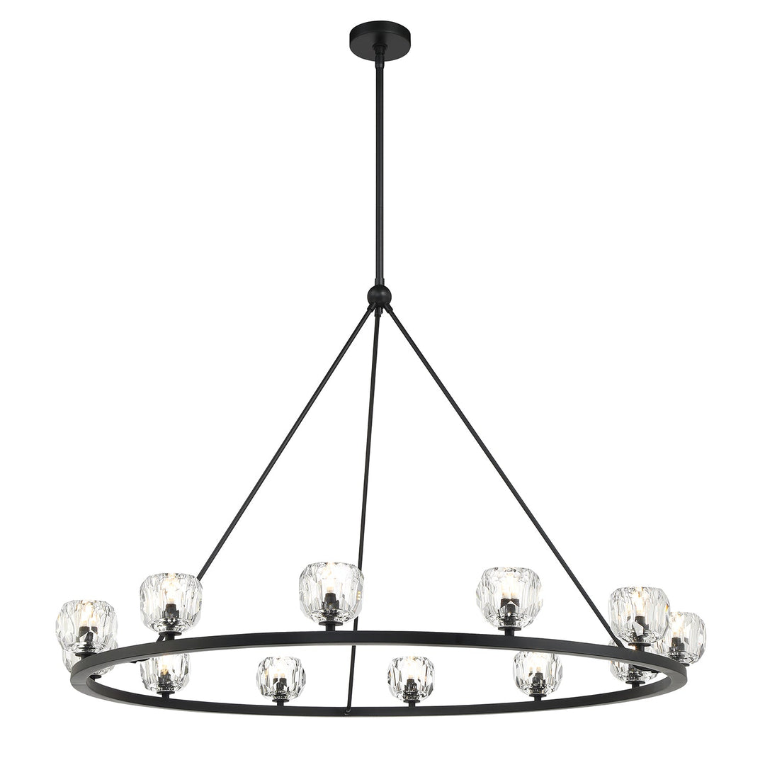 Crystorama Crystorama Aragon 12 Light Matte Black Chandelier