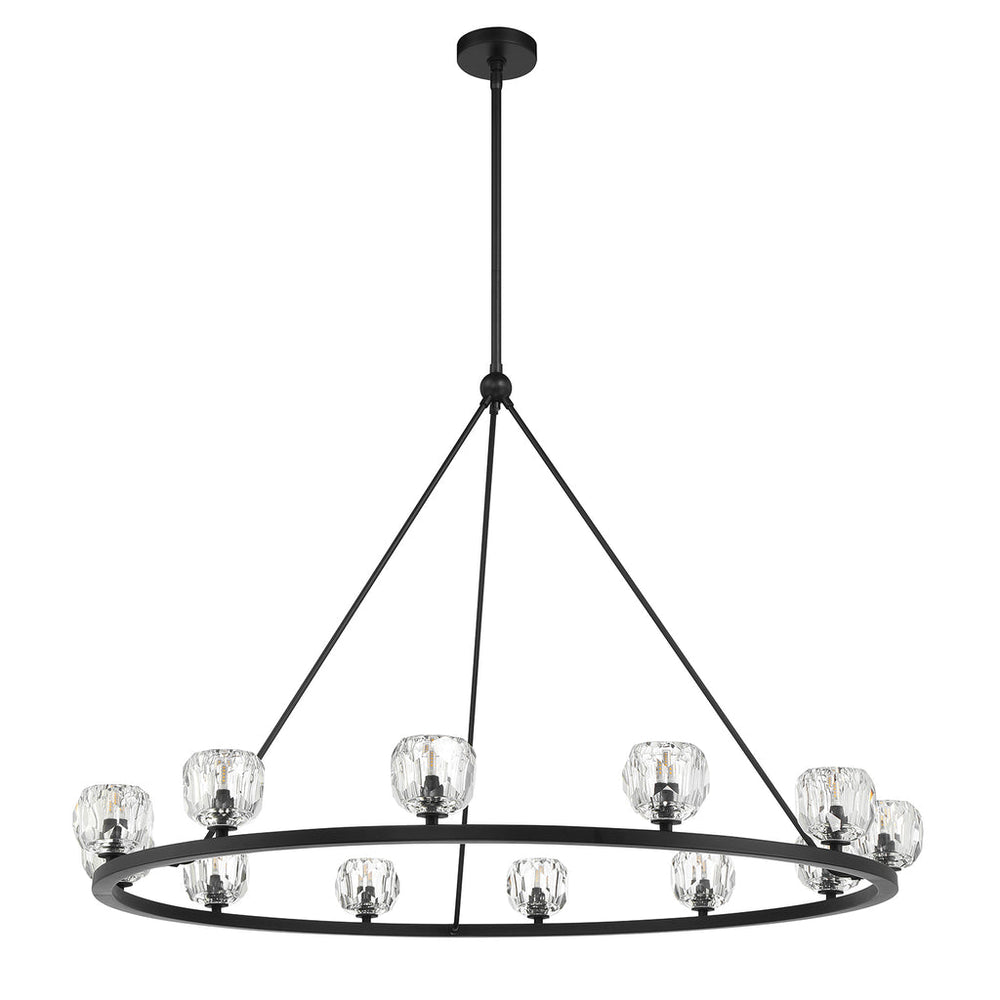 Crystorama Crystorama Aragon 12 Light Matte Black Chandelier