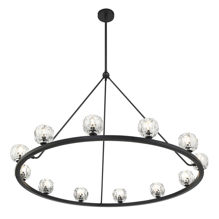 Crystorama Crystorama Aragon 12 Light Matte Black Chandelier