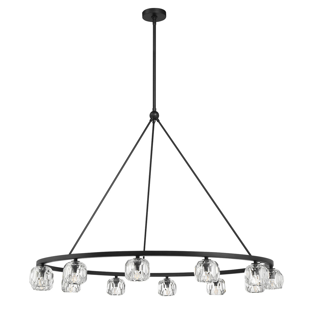 Crystorama Crystorama Aragon 12 Light Matte Black Chandelier