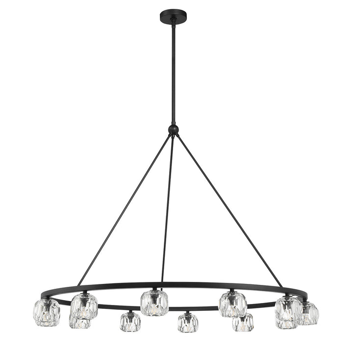 Crystorama Crystorama Aragon 12 Light Matte Black Chandelier