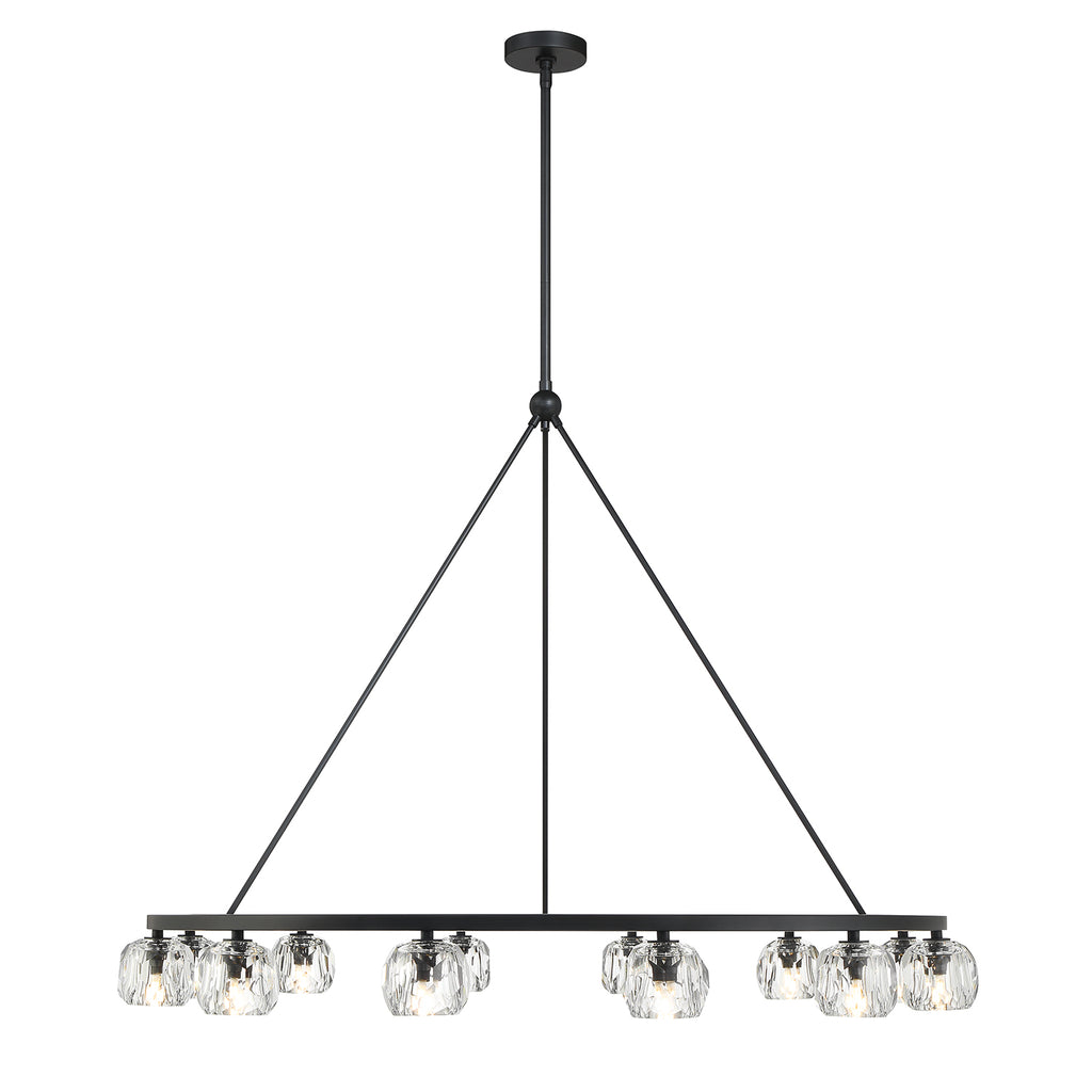 Crystorama Crystorama Aragon 12 Light Matte Black Chandelier