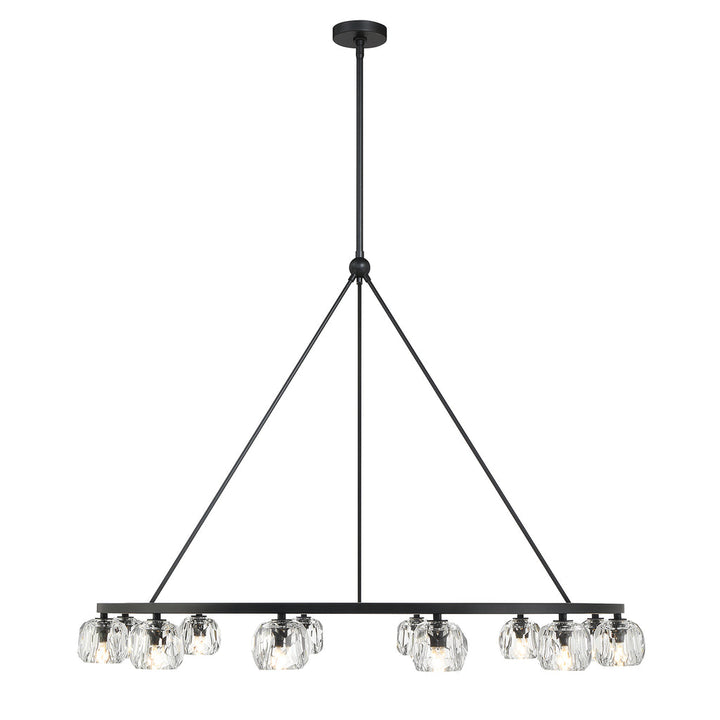 Crystorama Crystorama Aragon 12 Light Matte Black Chandelier