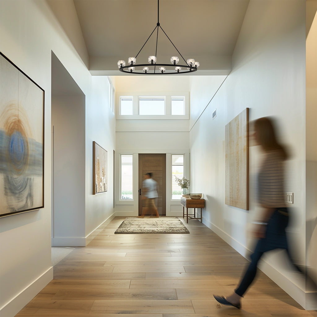 Crystorama Crystorama Aragon 12 Light Matte Black Chandelier