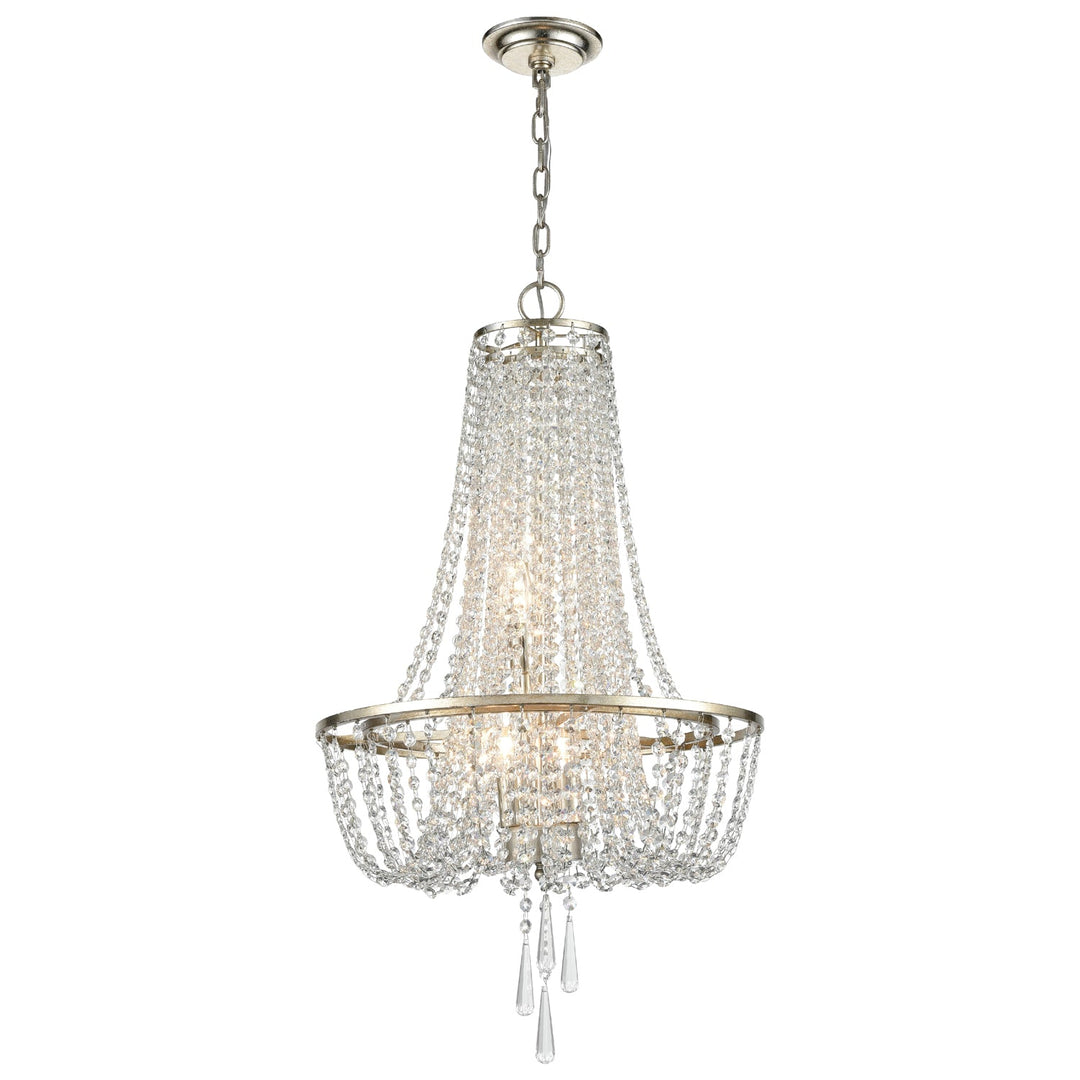 Crystorama Crystorama Arcadia 4 Light Antique Silver Chandelier