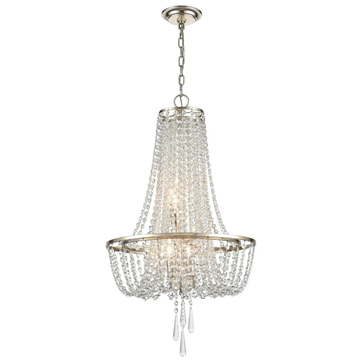 Crystorama Crystorama Arcadia 4 Light Antique Silver Chandelier