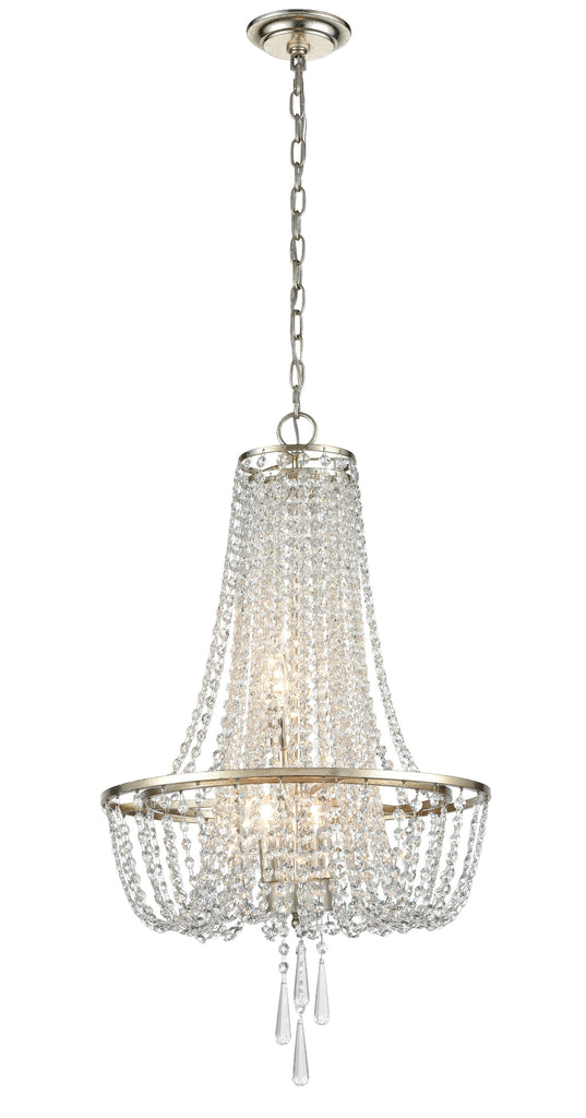 Crystorama Crystorama Arcadia 4 Light Antique Silver Chandelier