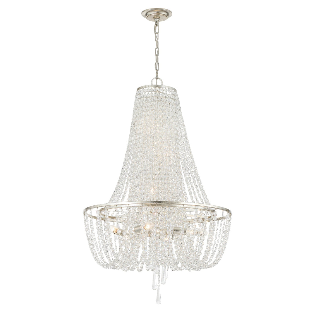 Crystorama Crystorama Arcadia 9 Light Antique Silver Chandelier