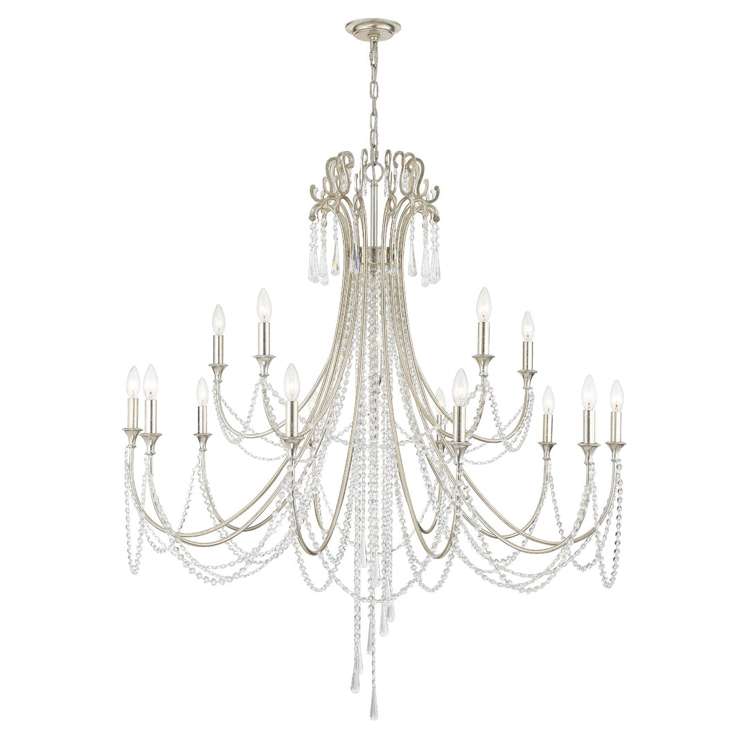 Crystorama Crystorama Arcadia 15 Light Antique Silver Chandelier
