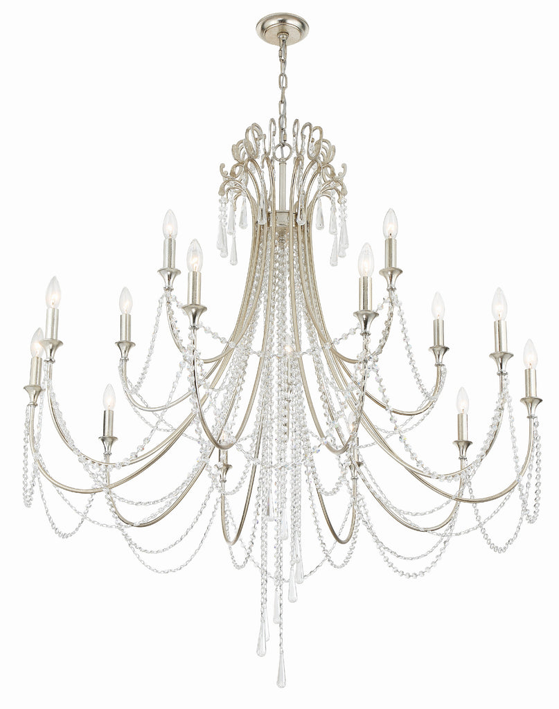 Crystorama Crystorama Arcadia 15 Light Antique Silver Chandelier
