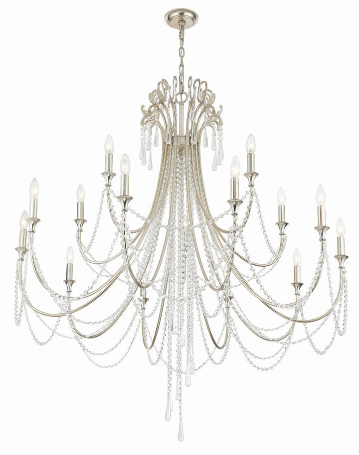 Crystorama Crystorama Arcadia 15 Light Antique Silver Chandelier