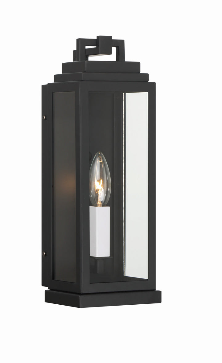 Crystorama Crystorama Aspen 1 Light Matte Black Outdoor Sconce