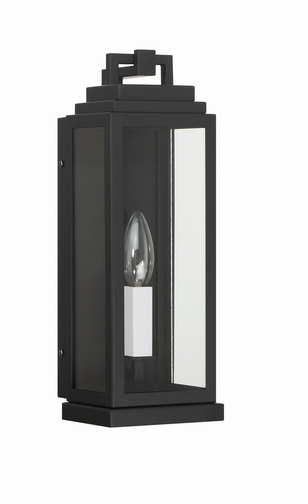 Crystorama Crystorama Aspen 1 Light Matte Black Outdoor Sconce