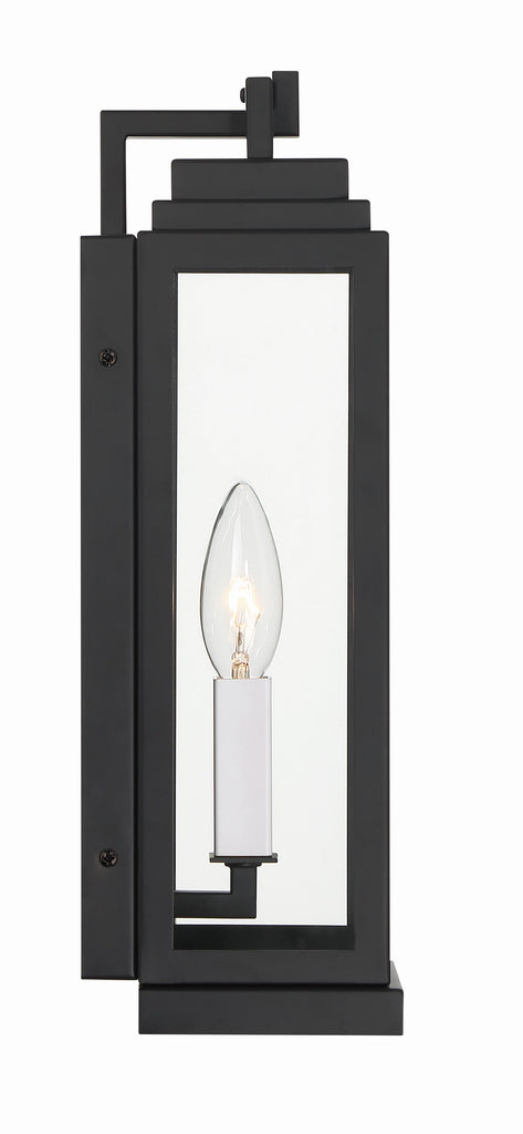 Crystorama Crystorama Aspen 1 Light Matte Black Outdoor Sconce