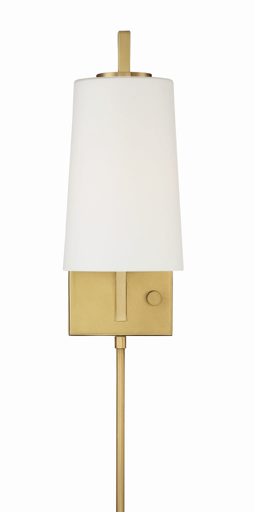 Crystorama Crystorama Avon 1 Light Aged Brass Task Sconce