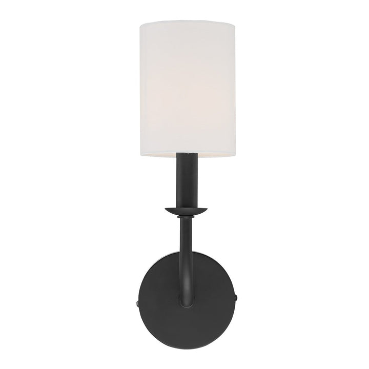 Crystorama Crystorama Bailey 1 Light Matte Black Sconce