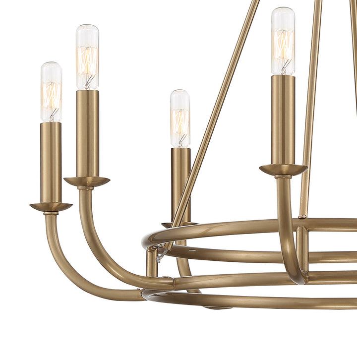 Crystorama Crystorama Bailey 8 Light Aged Brass Chandelier