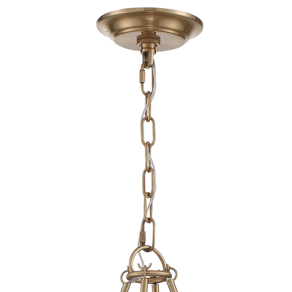 Crystorama Crystorama Bailey 8 Light Aged Brass Chandelier