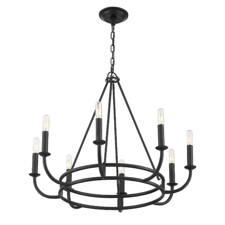 Crystorama Crystorama Bailey 8 Light Matte Black Chandelier