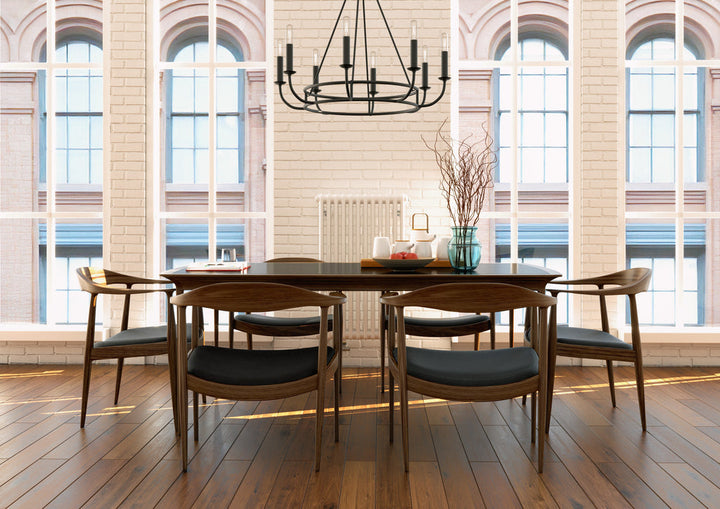 Crystorama Crystorama Bailey 8 Light Matte Black Chandelier