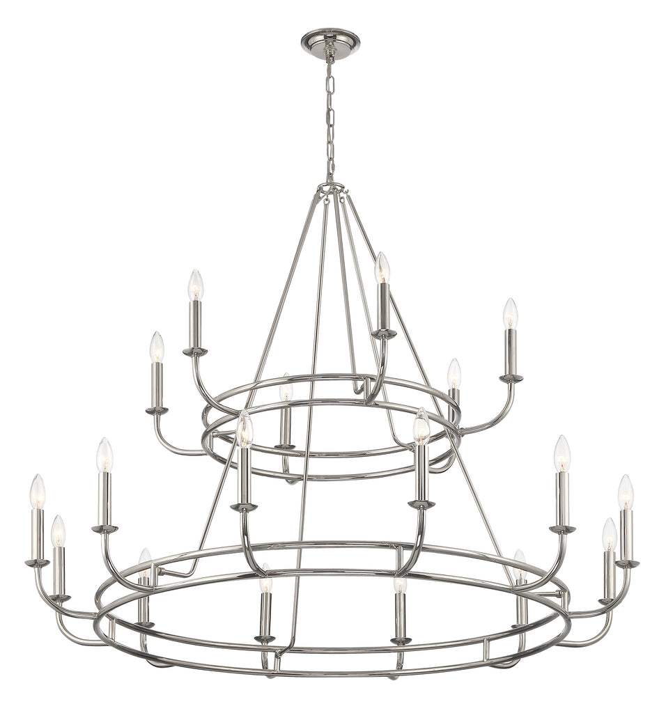 Crystorama Crystorama Bailey 18 Light Polished Nickel Chandelier