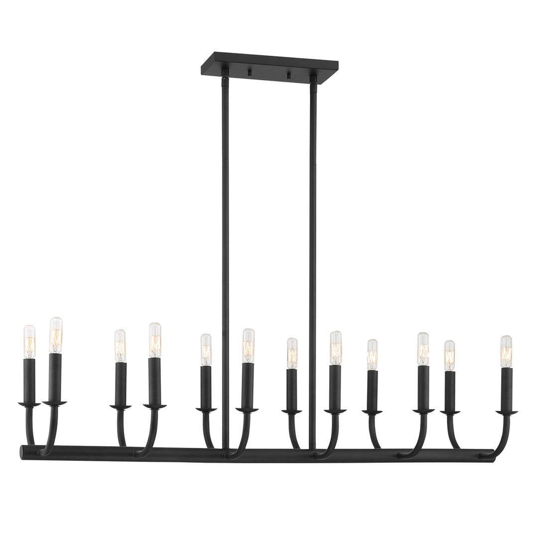 Crystorama Crystorama Bailey 12 Light Matte Black Chandelier