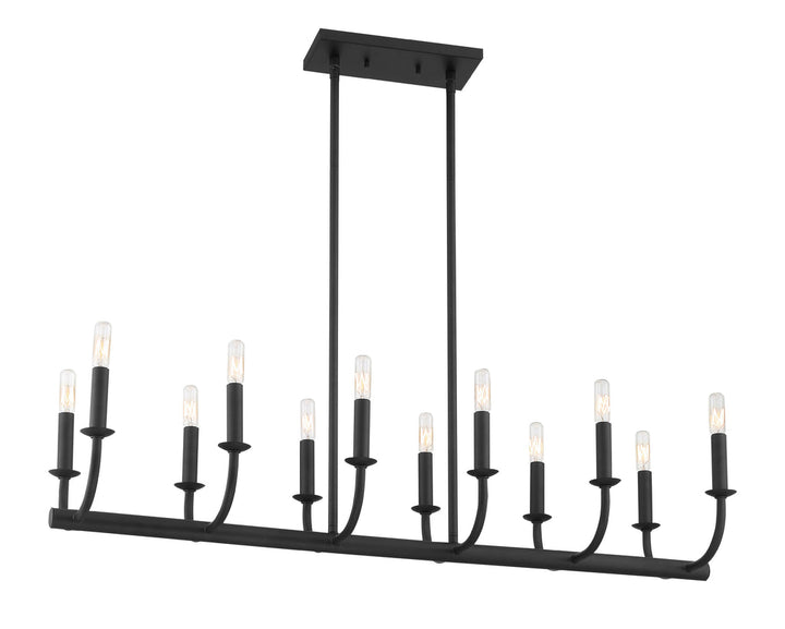 Crystorama Crystorama Bailey 12 Light Matte Black Chandelier