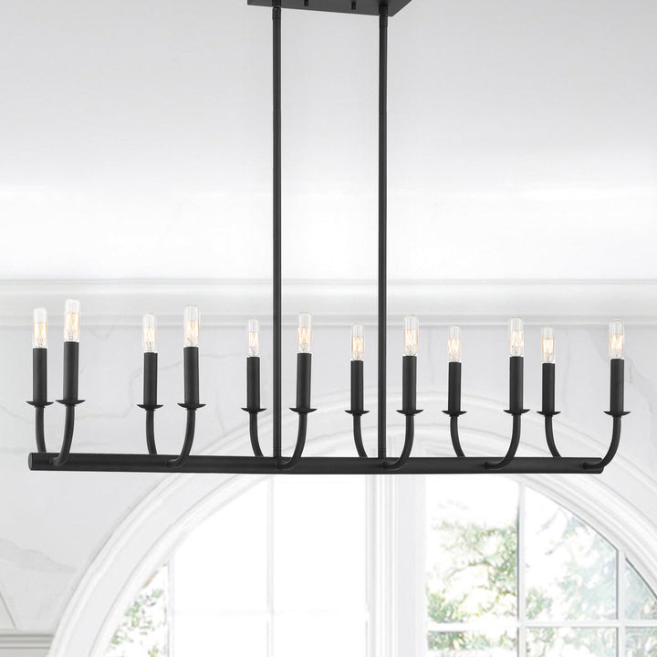 Crystorama Crystorama Bailey 12 Light Matte Black Chandelier