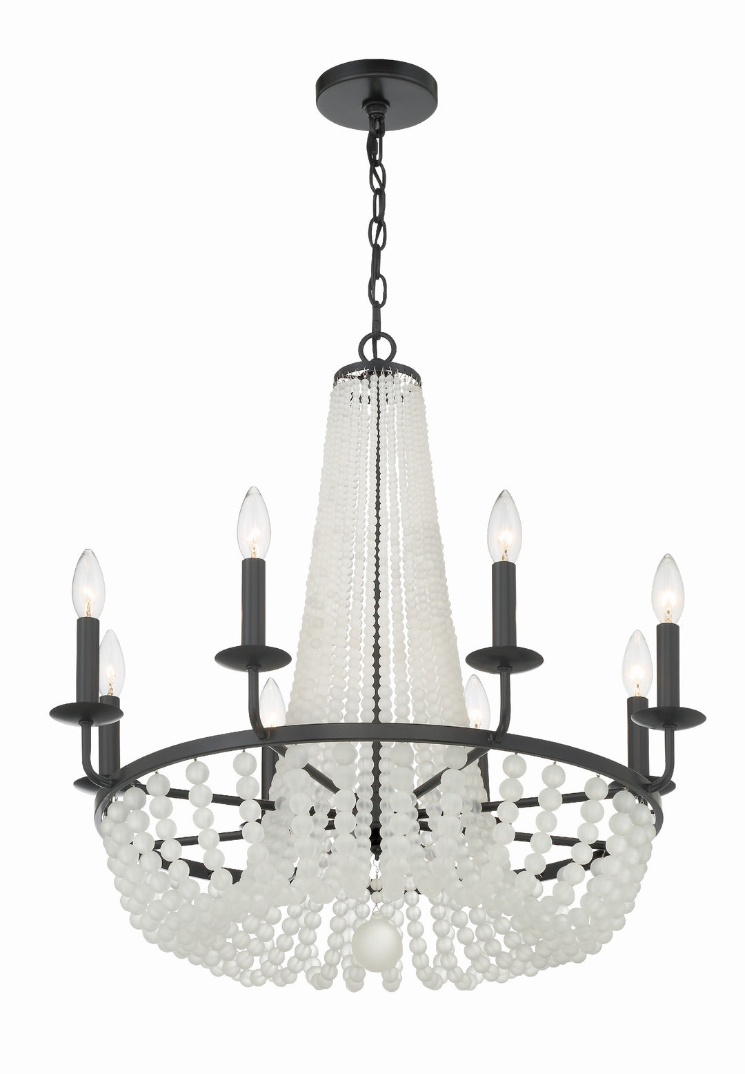 Crystorama Crystorama Bella 8 Light Matte Black Chandelier