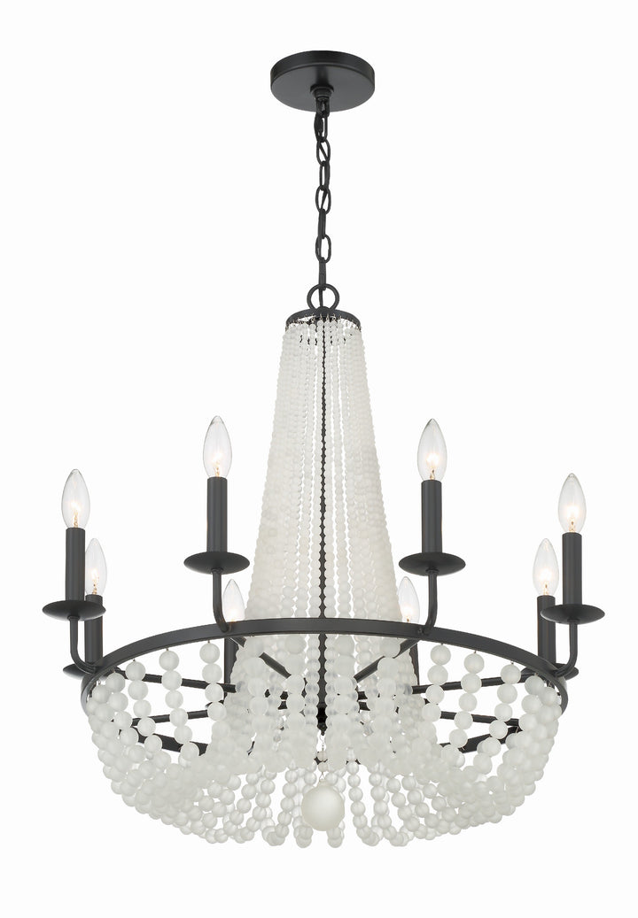 Crystorama Crystorama Bella 8 Light Matte Black Chandelier