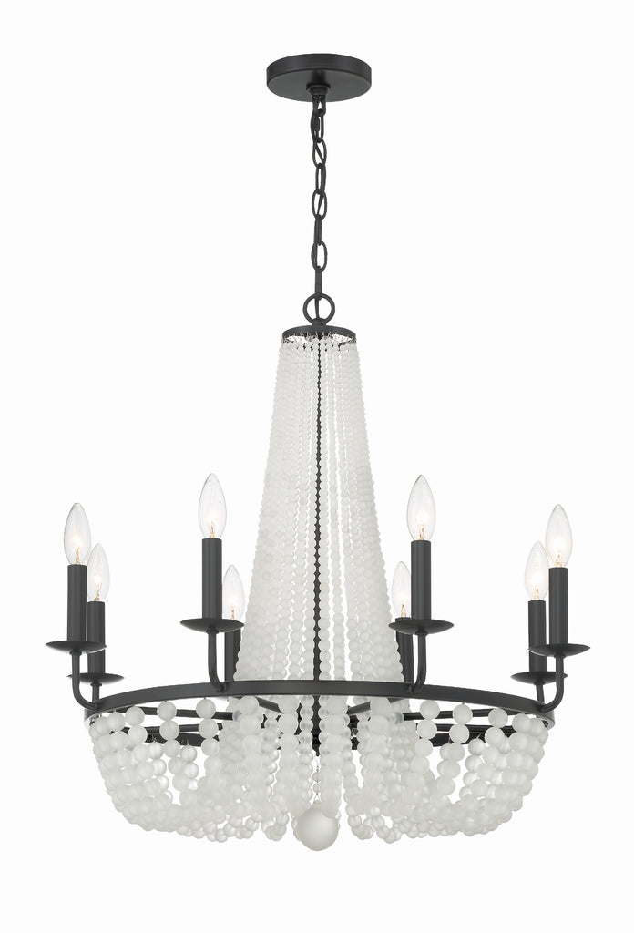 Crystorama Crystorama Bella 8 Light Matte Black Chandelier