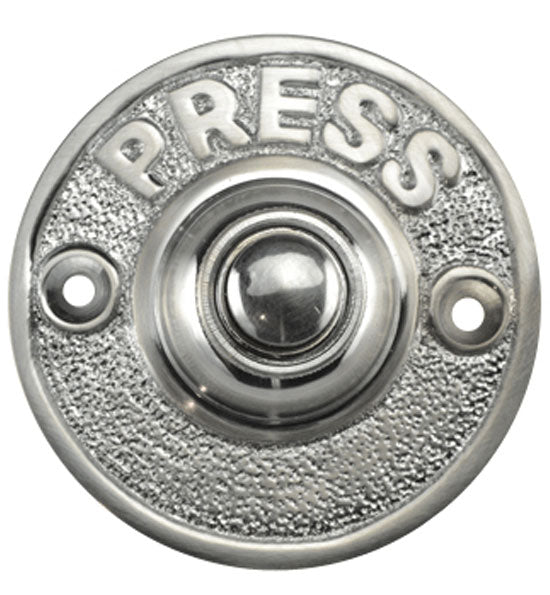 COPPER MOUNTAIN HARDWARE Vintage "Press" Doorbell Button, Solid Brass Several Finish Options