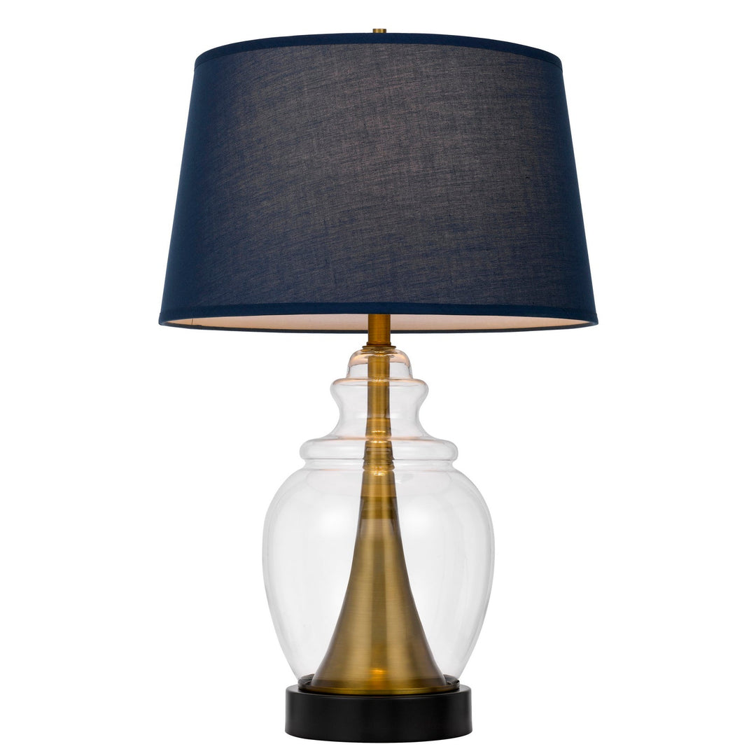 CUPOLA GLASS/METAL TABLE LAMP Cal Lighting