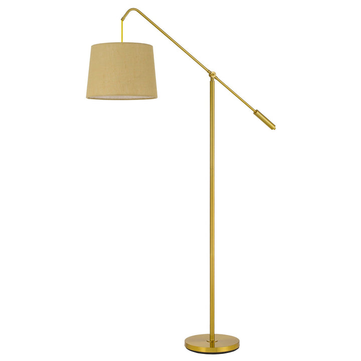 FISHING ROD ADJUSTABLE METAL FLOOR LAMP WITH BURLAP SHADE Cal Lighting