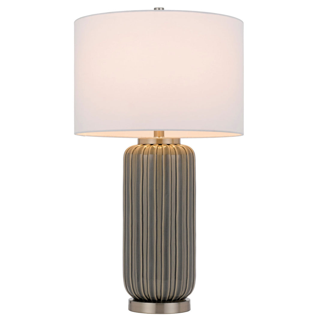 RODANO CERAMIC TABLE LAMP WITH HARDBACK DRUM SHADE Cal Lighting
