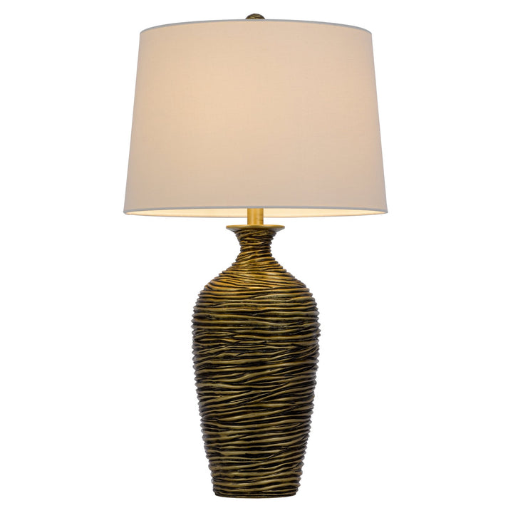 100W ASHLAND METAL TABLE LAMP WITH HARDBACK DRUM FABRIC SHADE (SOLD AS PAIRS) Cal Lighting