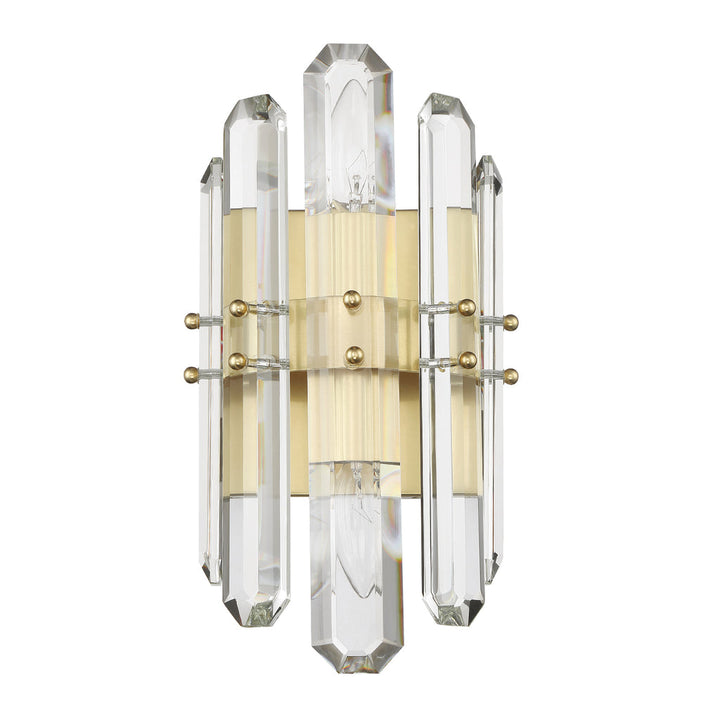 Crystorama Crystorama Bolton 2 Light Aged Brass Sconce