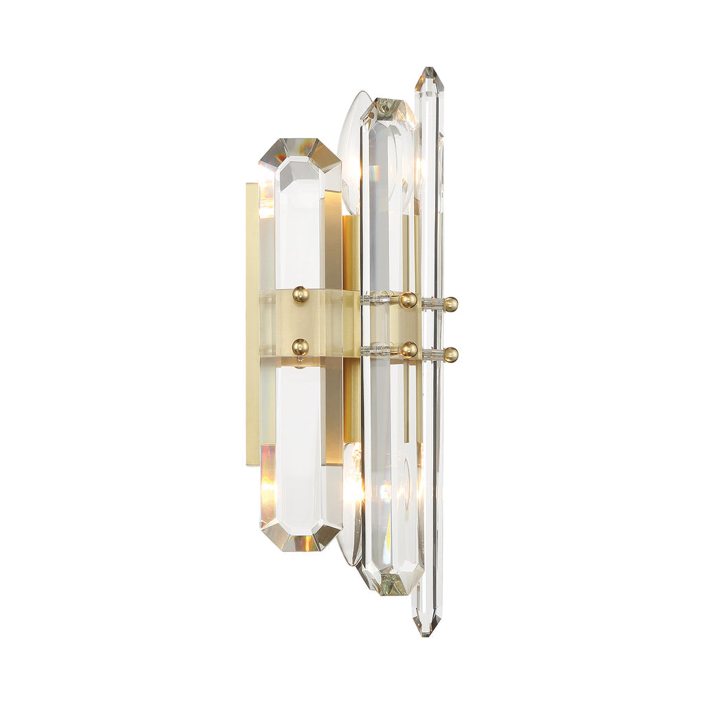 Crystorama Crystorama Bolton 2 Light Aged Brass Sconce