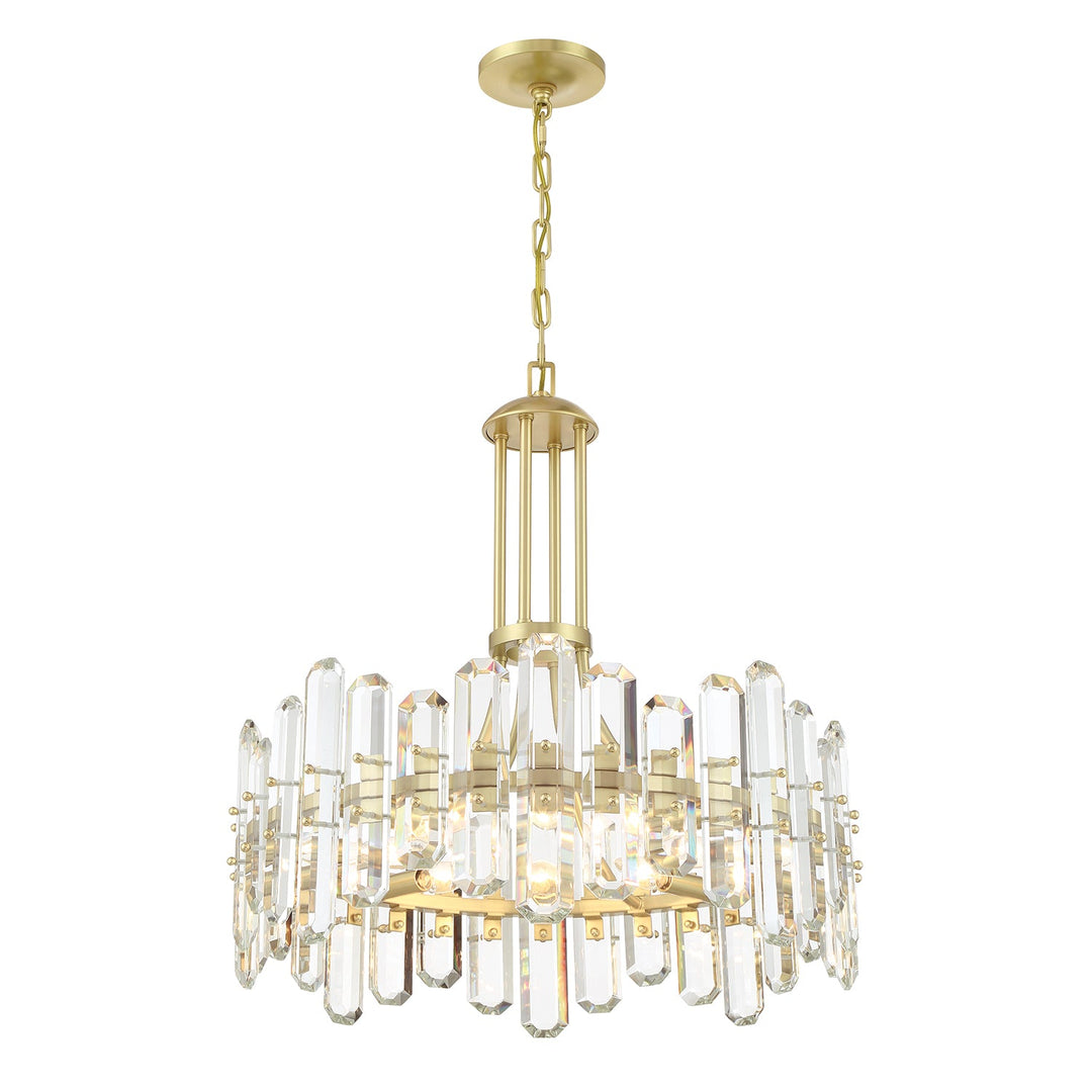Crystorama Crystorama Bolton 8 Light Aged Brass Chandelier