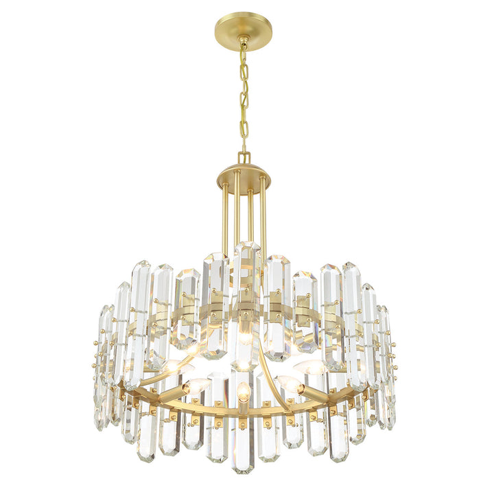 Crystorama Crystorama Bolton 8 Light Aged Brass Chandelier