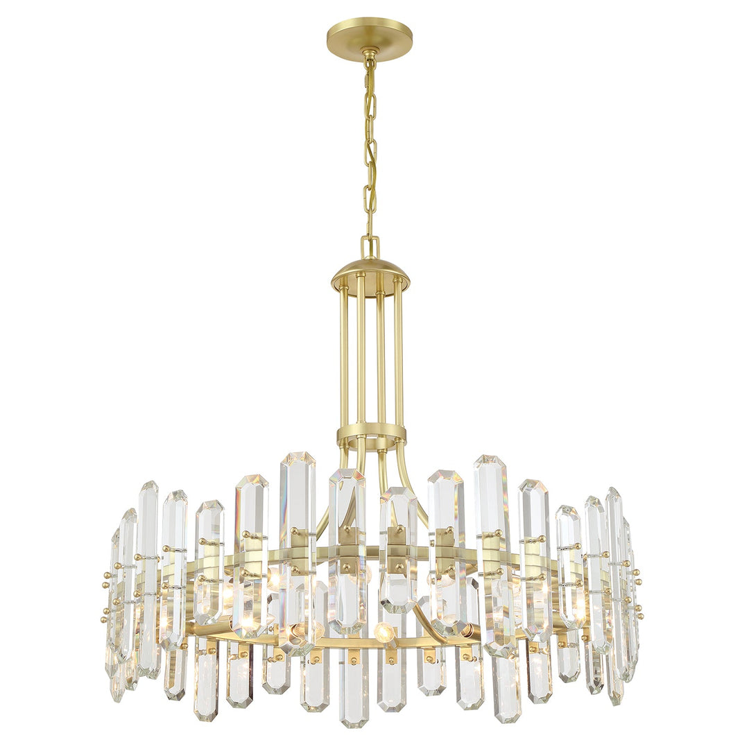 Crystorama Crystorama Bolton 12 Light Aged Brass Chandelier