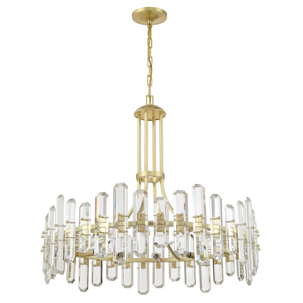 Crystorama Crystorama Bolton 12 Light Aged Brass Chandelier