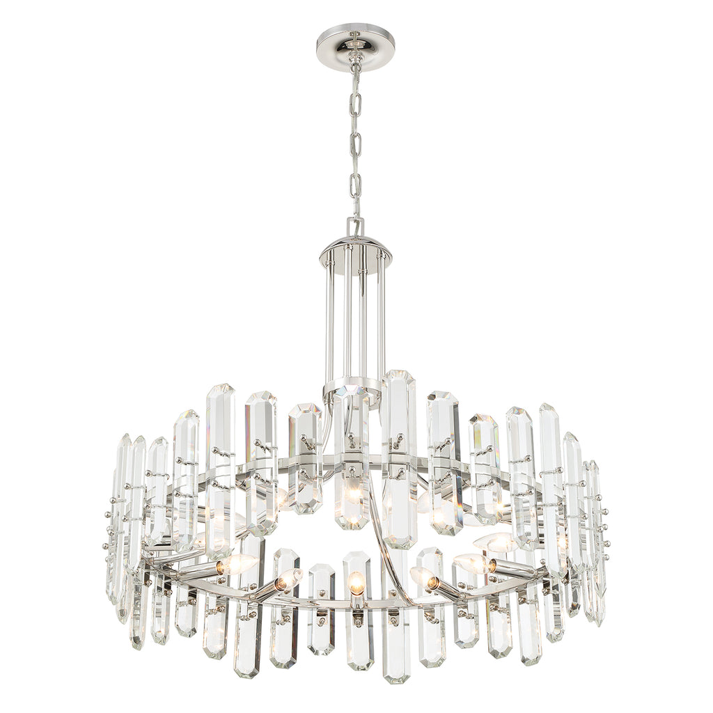 Crystorama Crystorama Bolton 12 Light Polished Nickel Chandelier