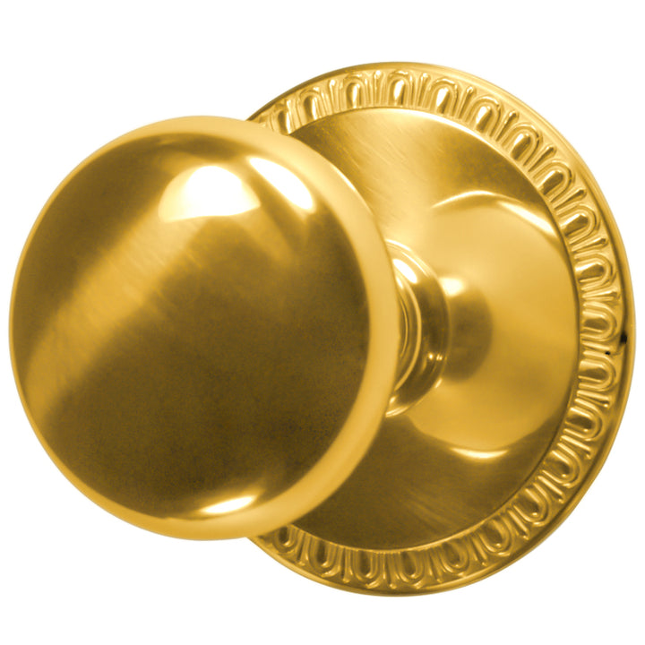 Egg & Dart Rosette Door Set with Round Brass Door Knobs (Several Finishes Available)