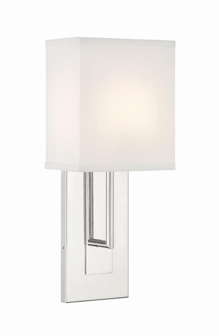 Crystorama Crystorama Brent 1 Light Polished Nickel Sconce