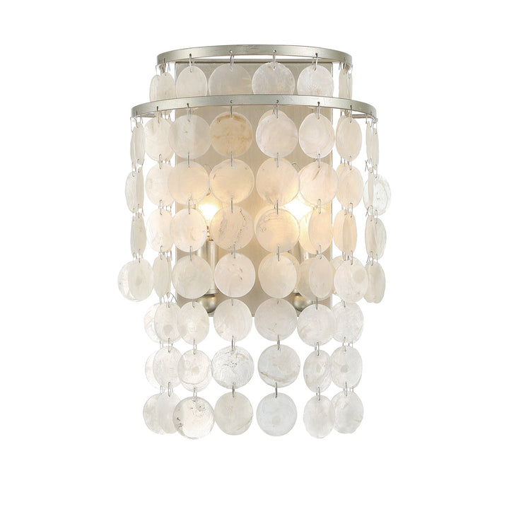 Crystorama Crystorama Brielle 2 Light Antique Silver Sconce