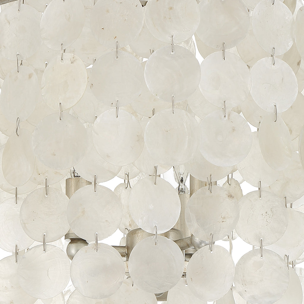 Crystorama Crystorama Brielle 3 Light Antique Silver Flush Mount