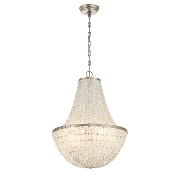 Crystorama Crystorama Brielle 6 Light Antique Silver Chandelier