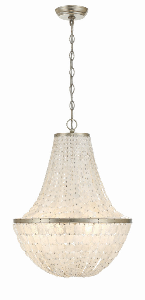 Crystorama Crystorama Brielle 6 Light Antique Silver Chandelier