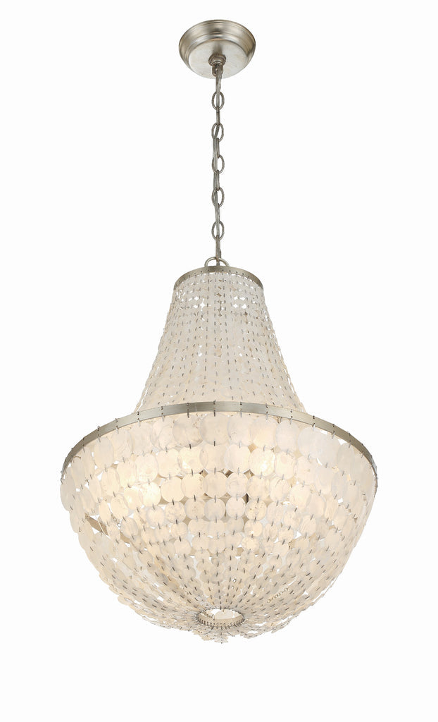 Crystorama Crystorama Brielle 6 Light Antique Silver Chandelier